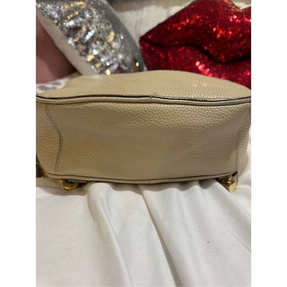 Tory Burch tan leaTher convertible square box backpack bag satchel - Picture 7 of 13